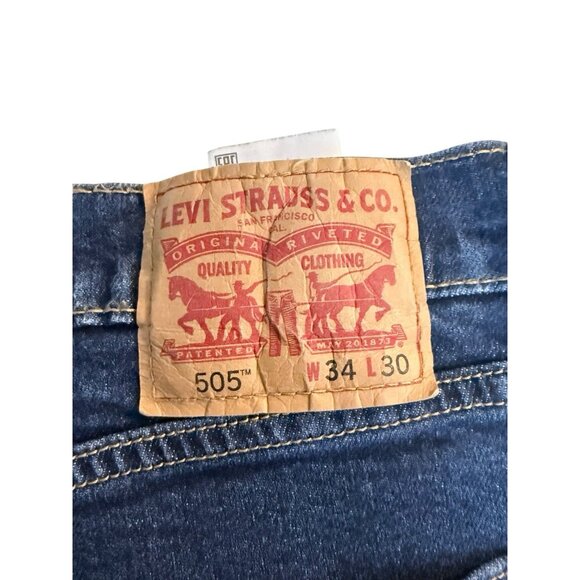 Levi's 505 Jeans Men's Tagged Size 34-30  Inseam Measures 29 Inches - Picture 5 of 7